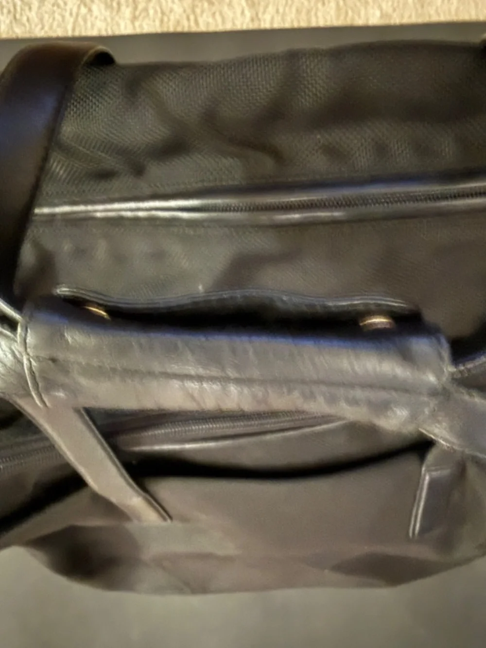 TUMI  Black Carry/Weekend Back with Leather Trim